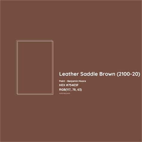 Benjamin Moore Leather Saddle Brown (2100-20) Paint color codes ...