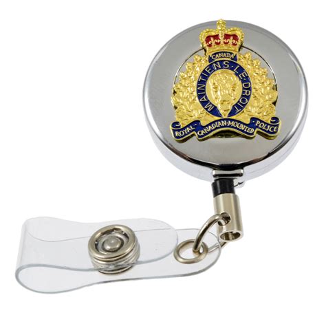 RCMP Crest Badge Reel | RCMP Crest Retractable ID Holder | GRC badge reel