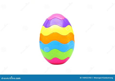 A Colorful Plastic Surprise Egg Stock Image - Image of piece, plastic ...