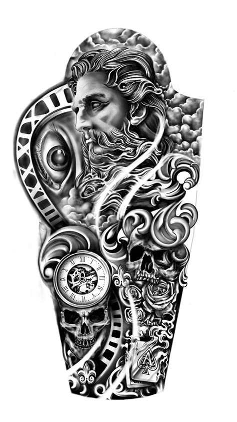 Greek God Zeus Full sleeve tattoo by michaelcustomdesigns-103275 ...