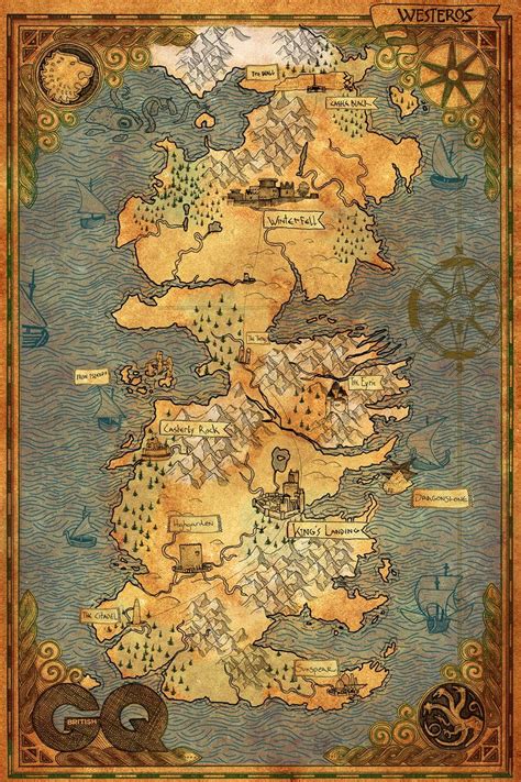 Game Of Thrones Printable Map