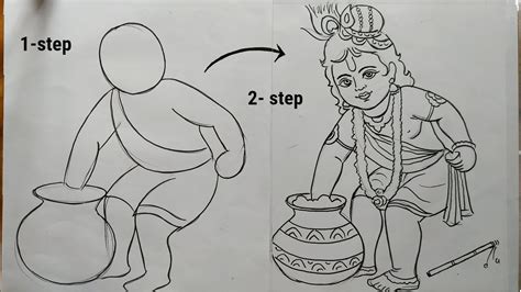 Easy Step By Step Krishna Drawing | kennedy today