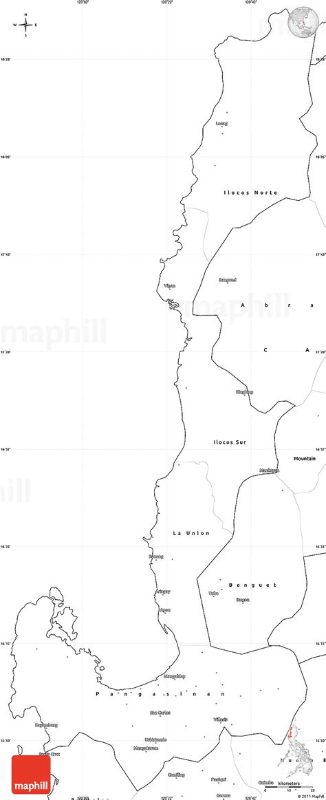 Blank Simple Map of Region 1