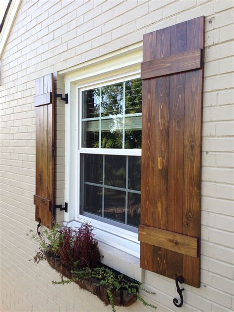 Hung Wooden Shutters with Hardware