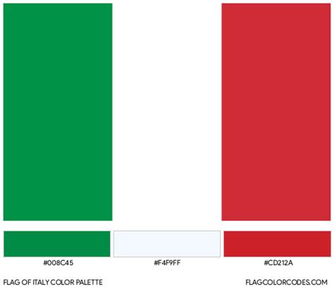 Italy flag color codes