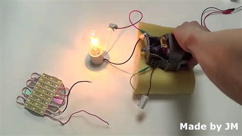 HOW TO TURN A UNIVERSAL MOTOR INTO A GENERATOR (SELF EXCITED DC ...