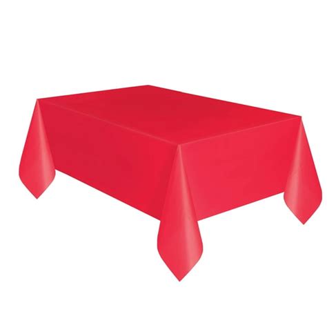 Red Plastic Party Tablecloths, Rectangular, 108 x 54in, 2ct - Walmart ...