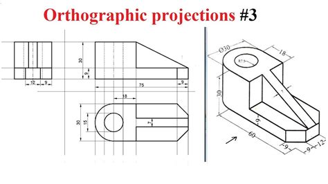 Orthographic Projection From Isometric View In Engineering Drawing ...