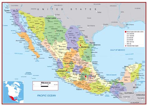 Detailed Mexico Map