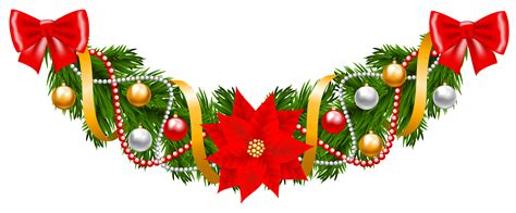 Christmas Garland Border Clipart - Clipart