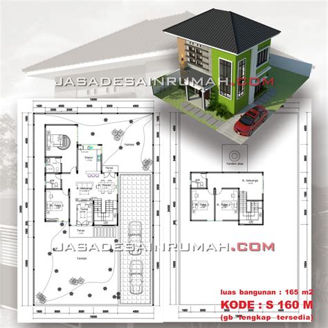 Desain Rumah Mini malis 2 Lantai Atap Limasan Tunggal | Jasa Desain ...