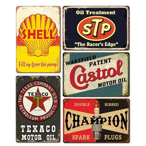 Vintage Metal Tin Signs Retro Garage Signs For Men Wall Decorations Old ...