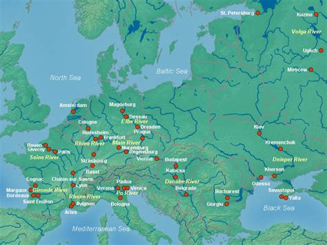 Map Of Europe With Cities And Rivers | Hot Sex Picture