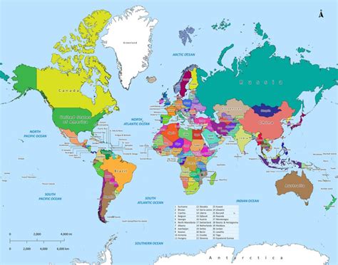 Labeled world map | Labeled Maps