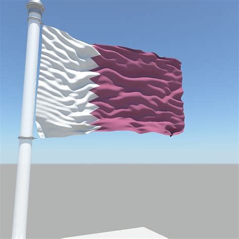 Qatar flag 3D model | CGTrader