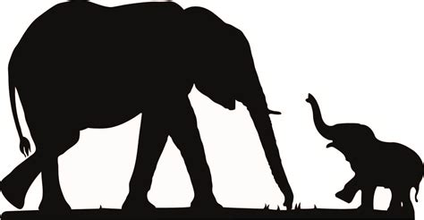 Free Baby Elephant Silhouette Images, Download Free Baby Elephant ...