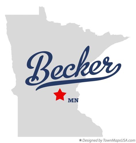 Map of Becker, Sherburne County, MN, Minnesota