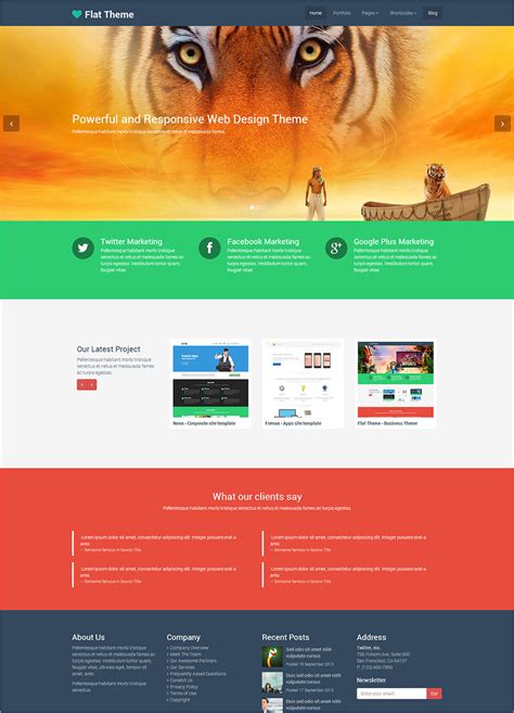 17+ Best Flat Design Website Templates