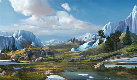 alexander lindner concept art and illustration: Ice Age Landscape