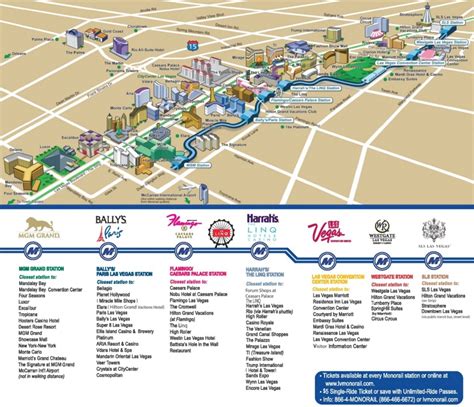 Las Vegas Strip Hotels and Casinos map - Ontheworldmap.com