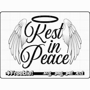 Rest in Peace Svg, Png,angel Wings, Memorial Svg, Rest in Peace Svg, in ...