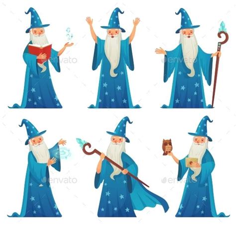 Cartoon Wizard Character | Wizard drawings