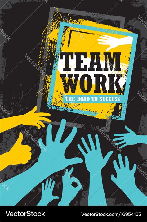 Teamwork business banner design Royalty Free Vector Image