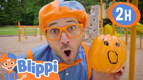 2 Hours of Blippi Halloween at the Pumpkin Playground! | Blippi Visits ...