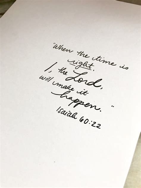 ISAIAH 60:22 Verse DIGITAL PRINT When the Time is Right, I the Lord ...