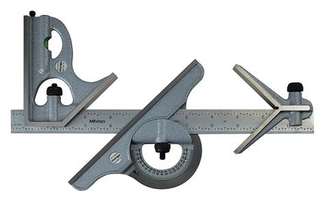 Combination Square Set,4 pcs.,16R,Steel - Grainger