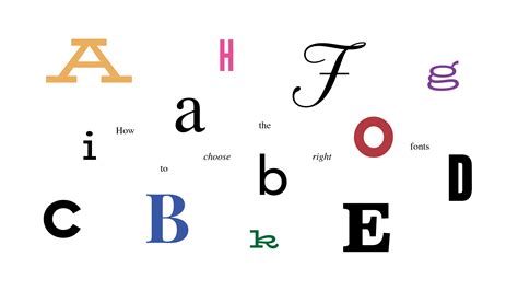 Build your brand:How to choose the right fonts