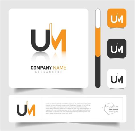 letter UM logo design for brand 2417519 Vector Art at Vecteezy