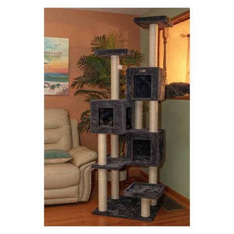 Armarkat Real Wood Griant Cat Tower with Condos for Multiple Cats A8104 ...