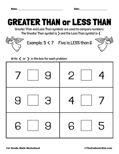 Free Printable Greater Than Less Than Worksheets