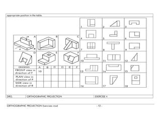 Orthographic projection exercises | PPT