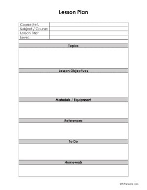 FREE Lesson Plan Template | Word, Editable PDF, Image, Excel