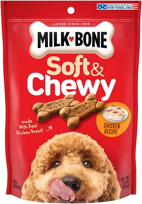 Milk-Bone Soft & Chewy Chicken Recipe Dog Treats, 5.6-oz bag - Chewy.com