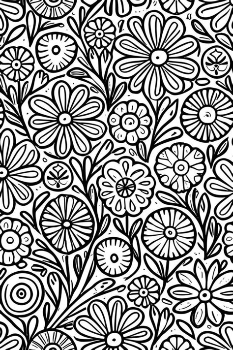 Black And White Flower Sketch 33040737 Vector Art at Vecteezy