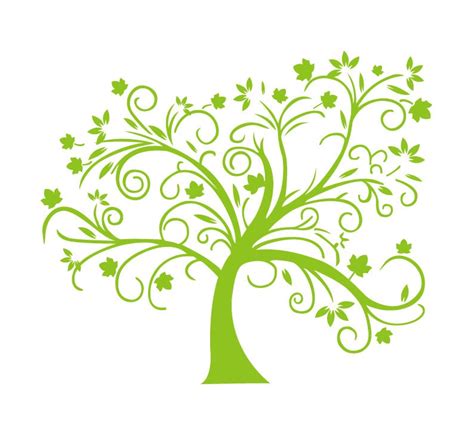 Abstract Green Tree Vector Illustration | Free Vector Graphics | All ...