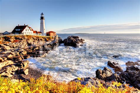 Portland Head Lighthouse In Autumn Stock Photo | Royalty-Free | FreeImages