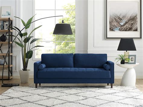 Living Rooms With Navy Blue Sofa | Bryont Blog