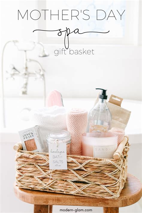 Mother's Day Gift Basket Idea - Spa at Home - Modern Glam