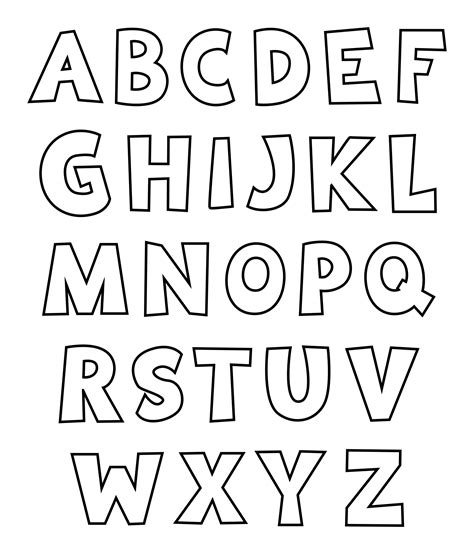 Outline Letters Printable