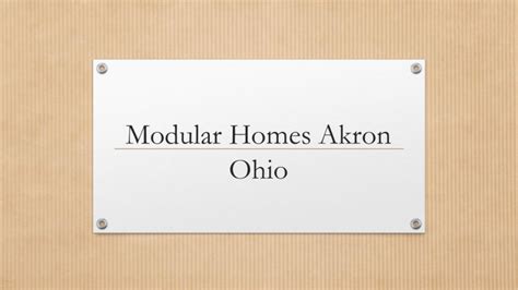 Modular Homes Akron Ohio