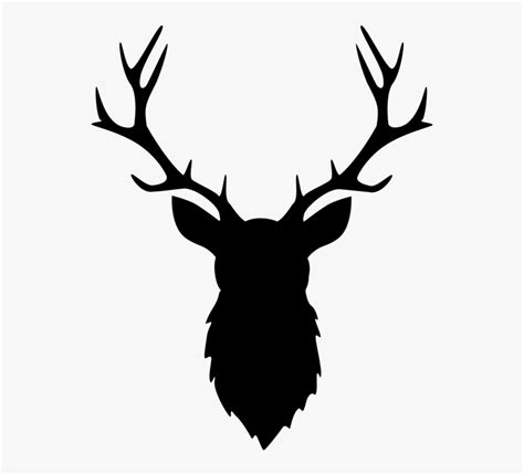 Elk Silhouette Png , Png Download - Deer Head Drawing Outline ...