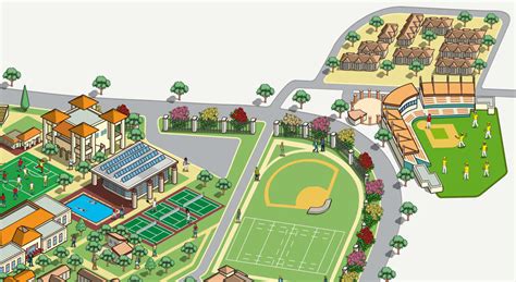 Santa Clara University Campus Map Illustration on Behance