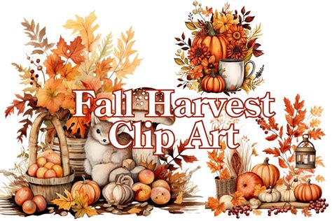 Fall Harvest Clip Art Collection 2 Graphic by Sunny Jar Designs ...