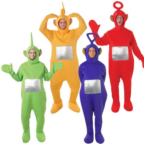 Teletubbies Costume Set (Dipsy, Laa-Laa, Tinky Winky & Po) - Adult Standard