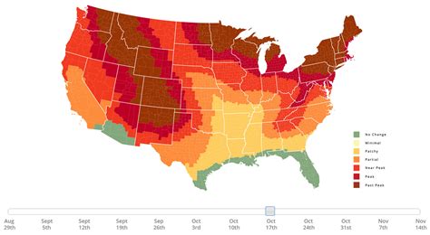 Fall foliage prediction map