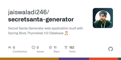 GitHub - jaiswaladi246/secretsanta-generator: Secret Santa Generator ...